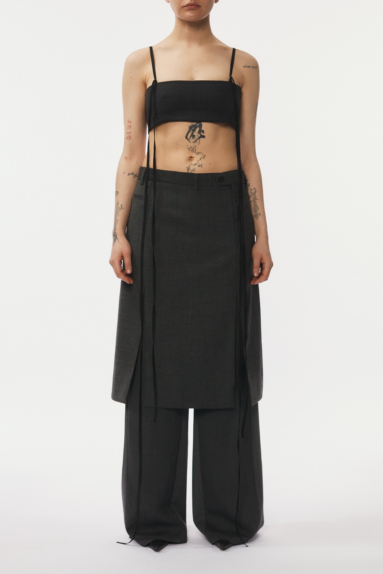Skirt Mid Length- grey