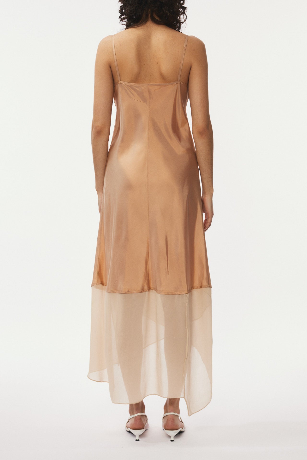 Strap Dress Elongated - beige