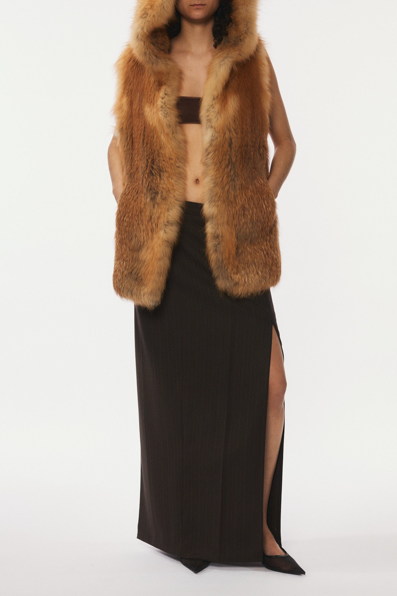 Fur Vest - brown