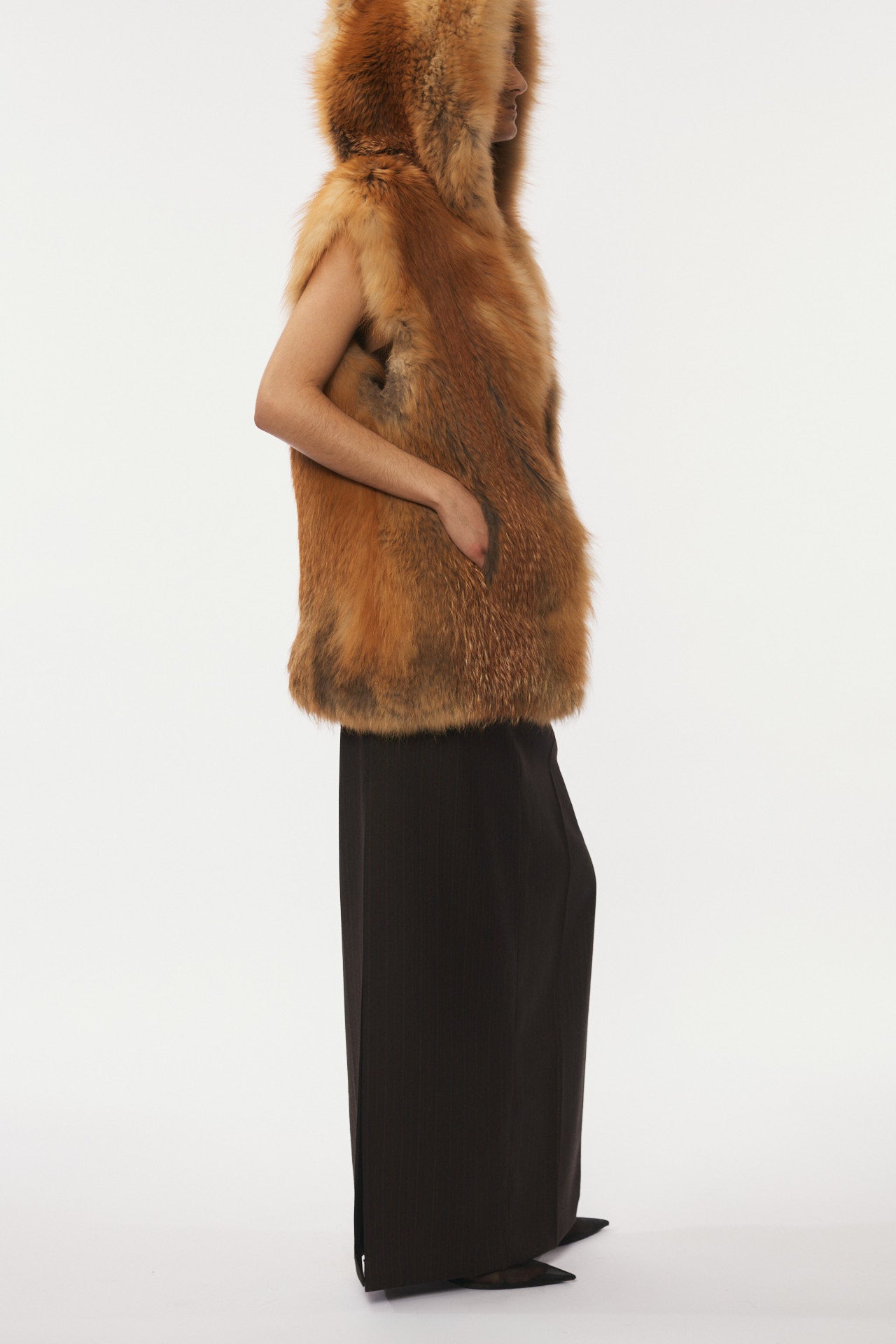 Fur Vest - brown