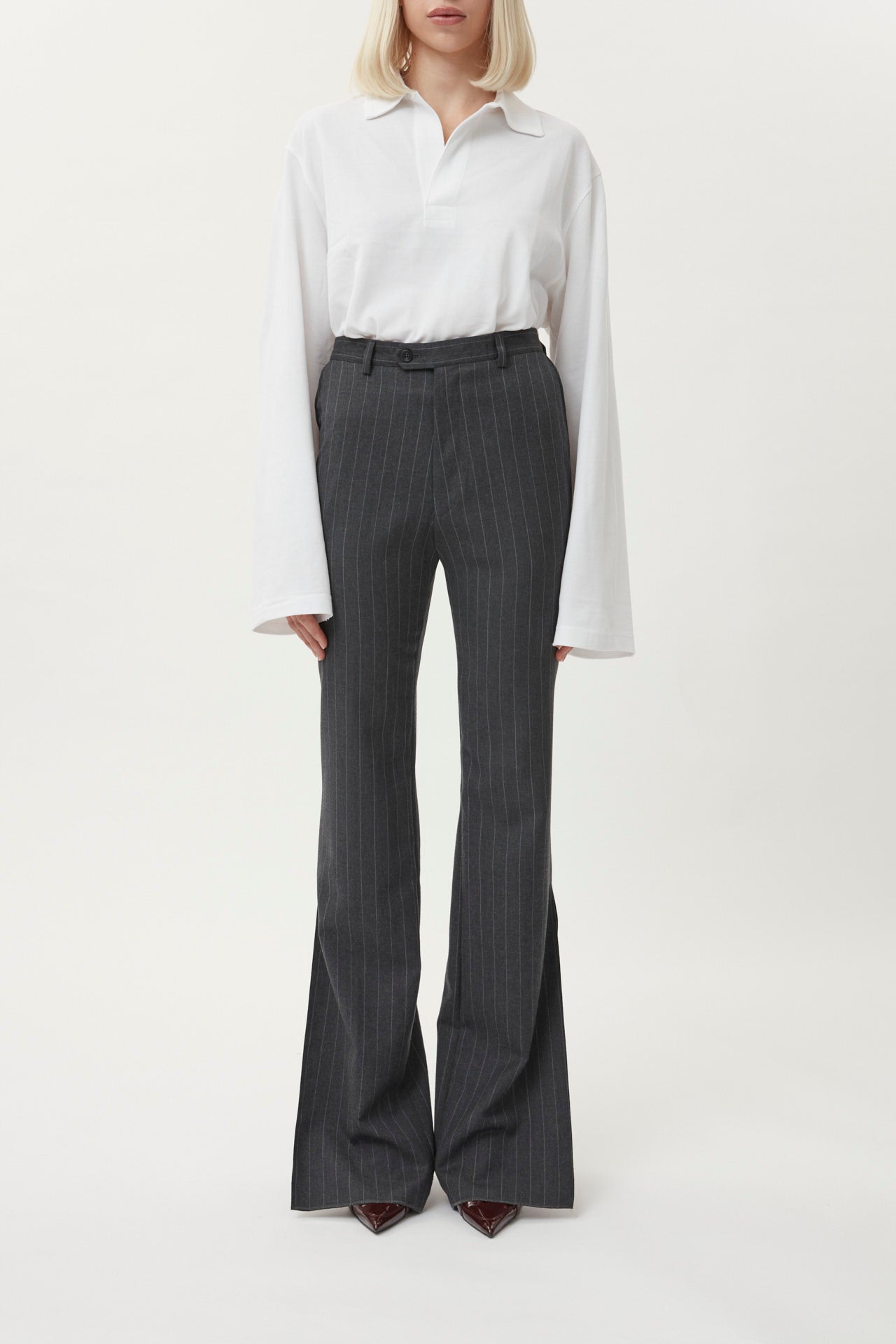 Trouser High Waist Slim Leg