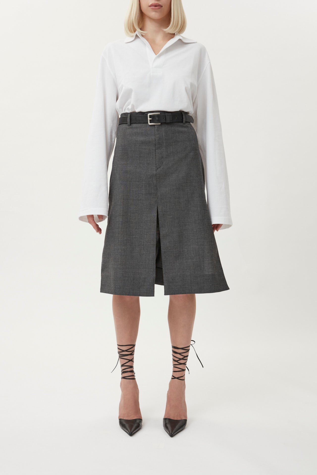 Slit Skirt Mid Length