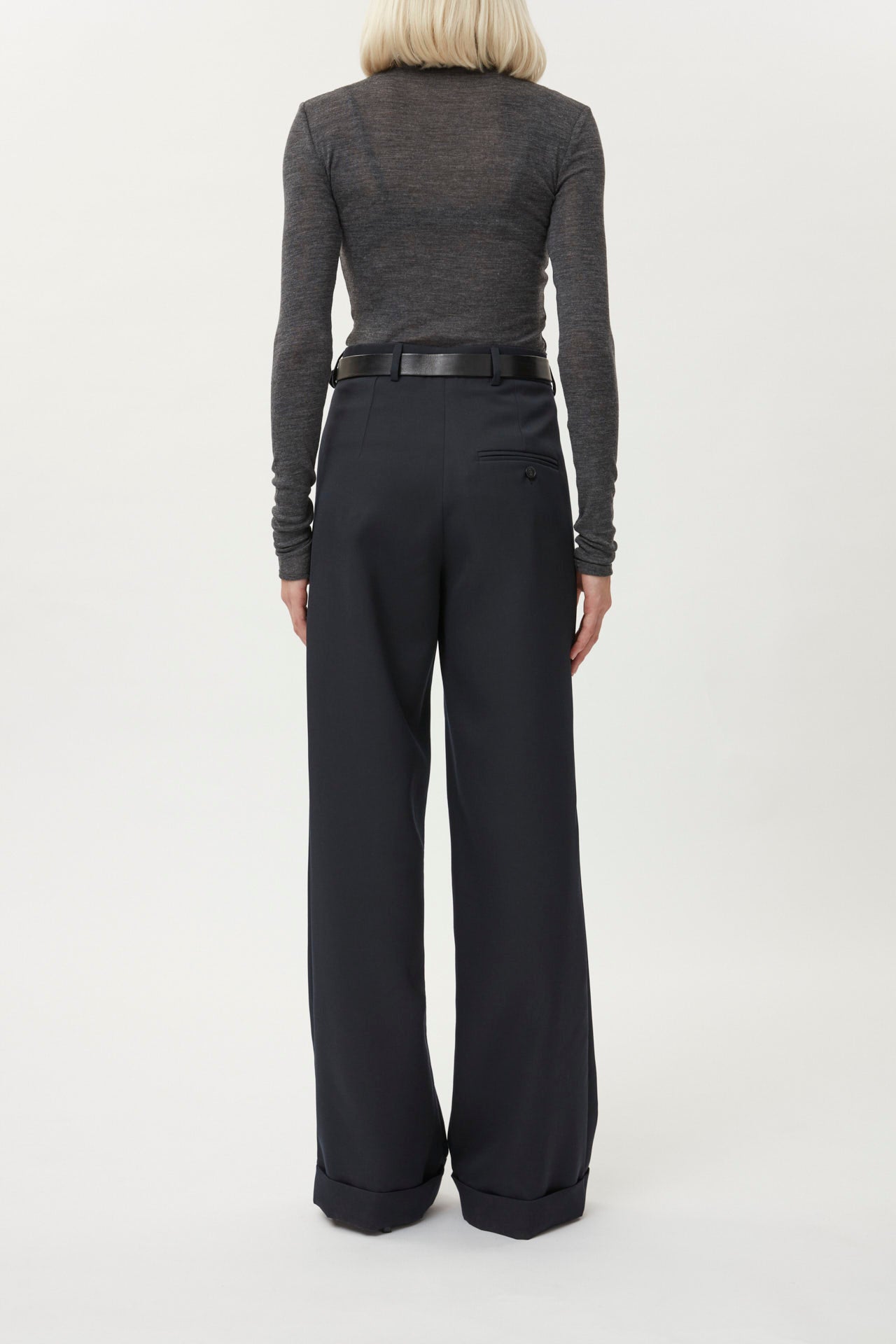 Trouser High Waist Straight Leg