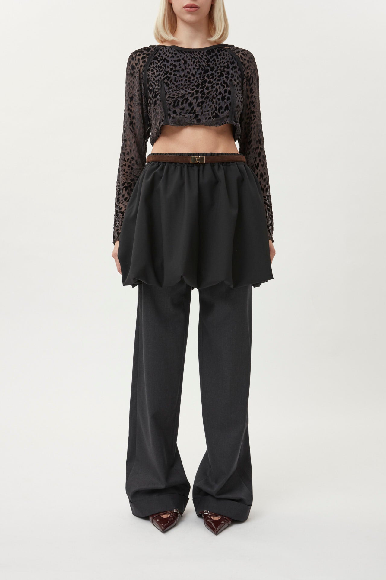 Leopard Top- black