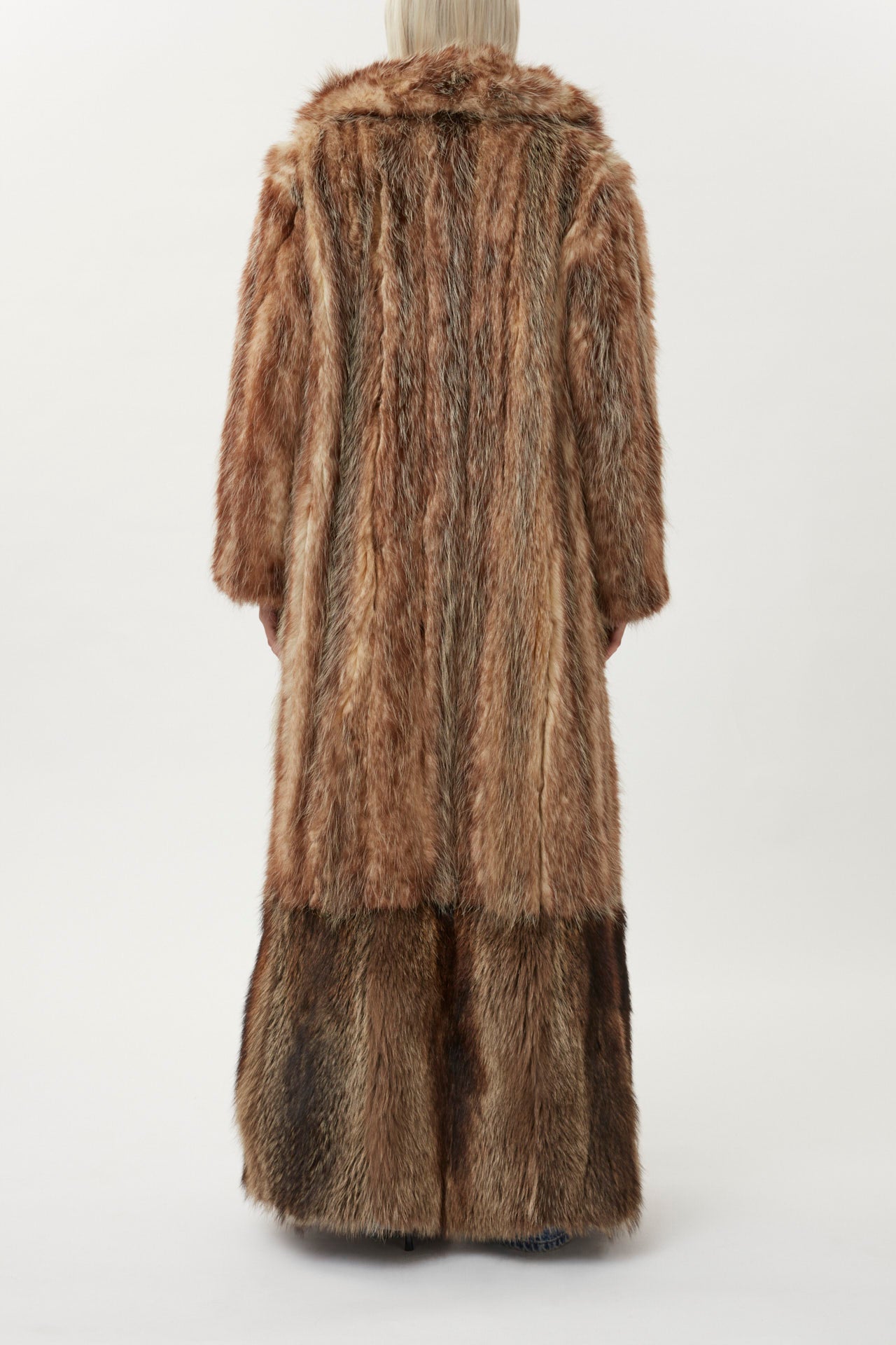 Fur Coat Long - brown