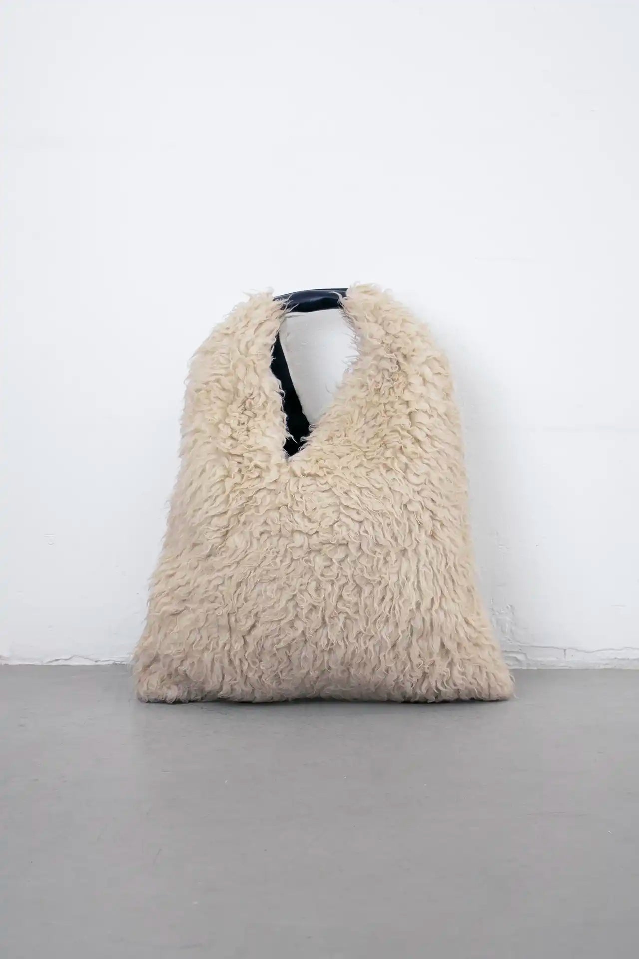 Margiela MM Fur Tote- Off white