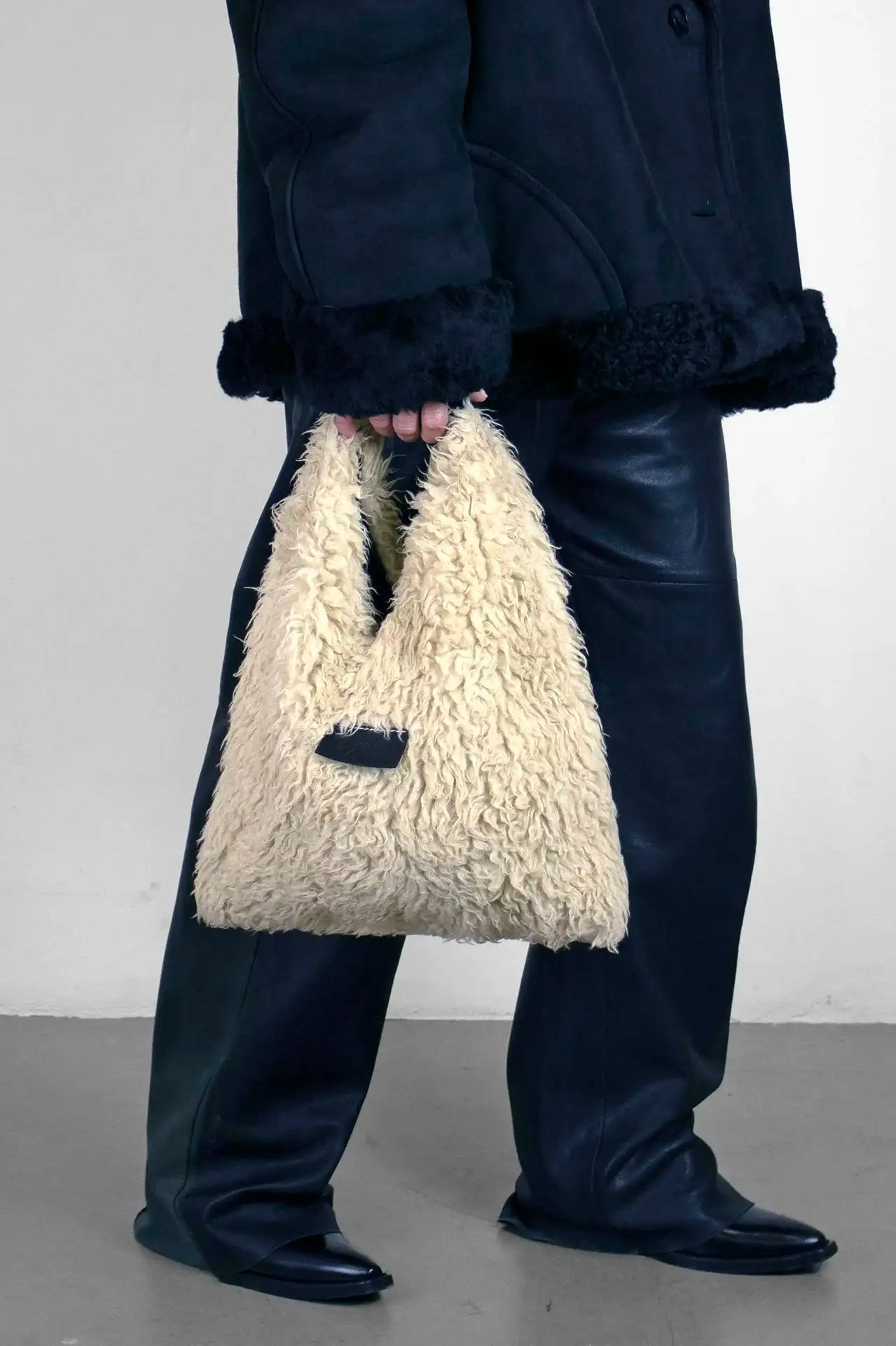 Margiela MM Fur Tote- Off white