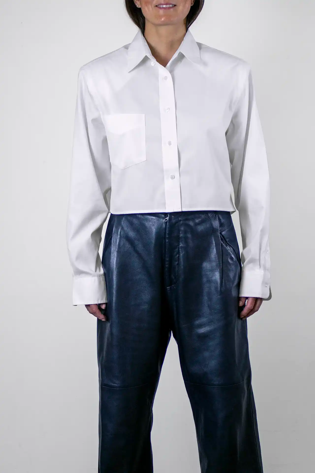 Cropped Shirt Sharp - white