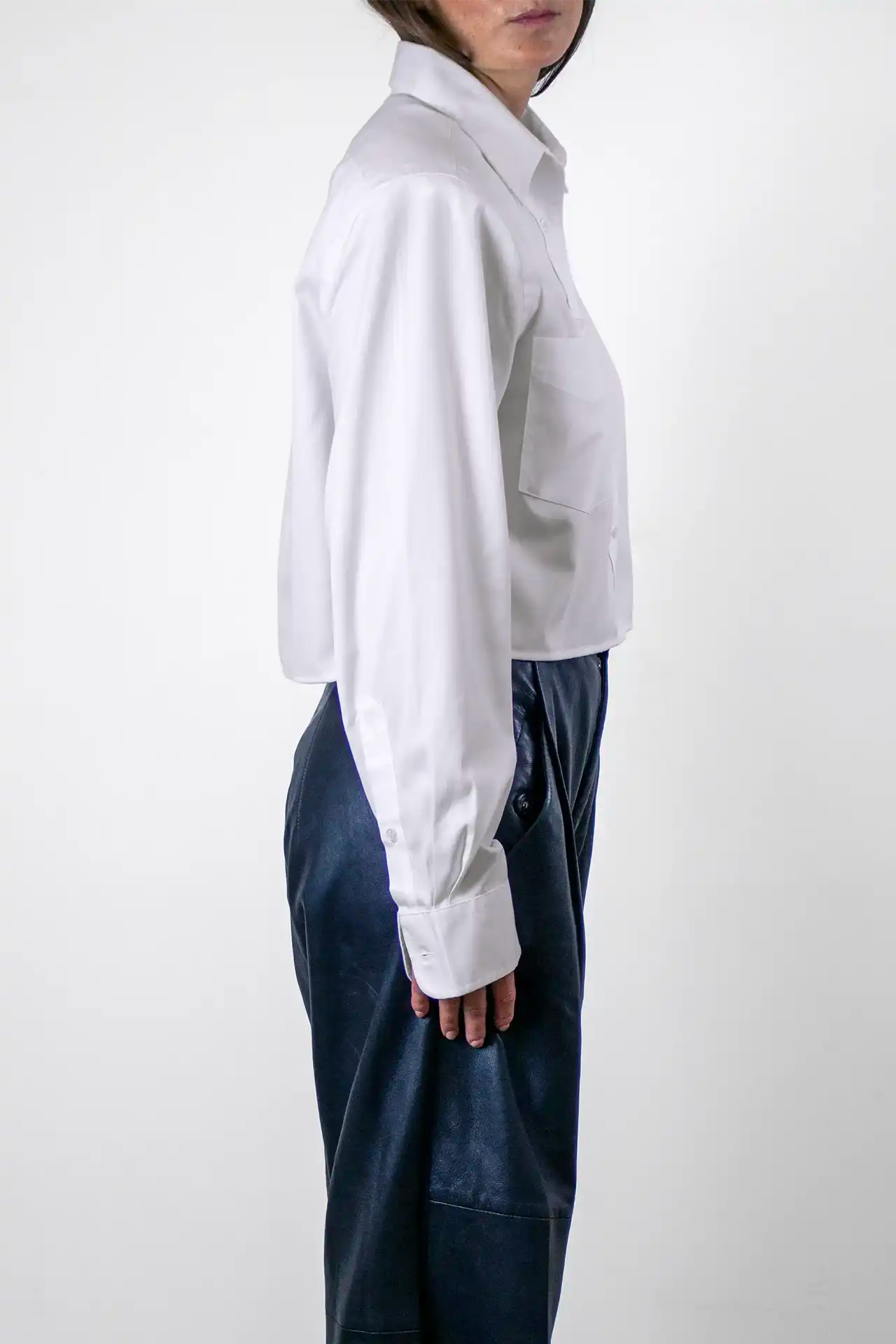 Cropped Shirt Sharp - white