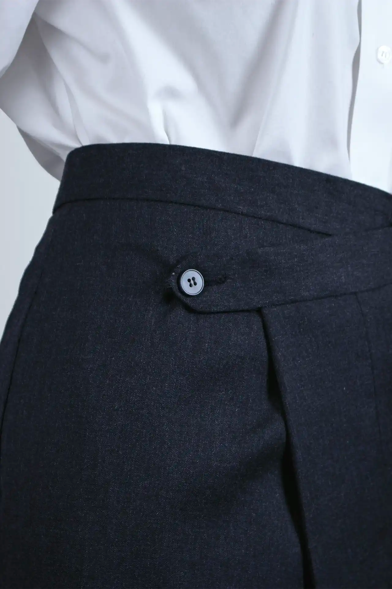 Assymetrical Wrap Skirt Wool - dark grey