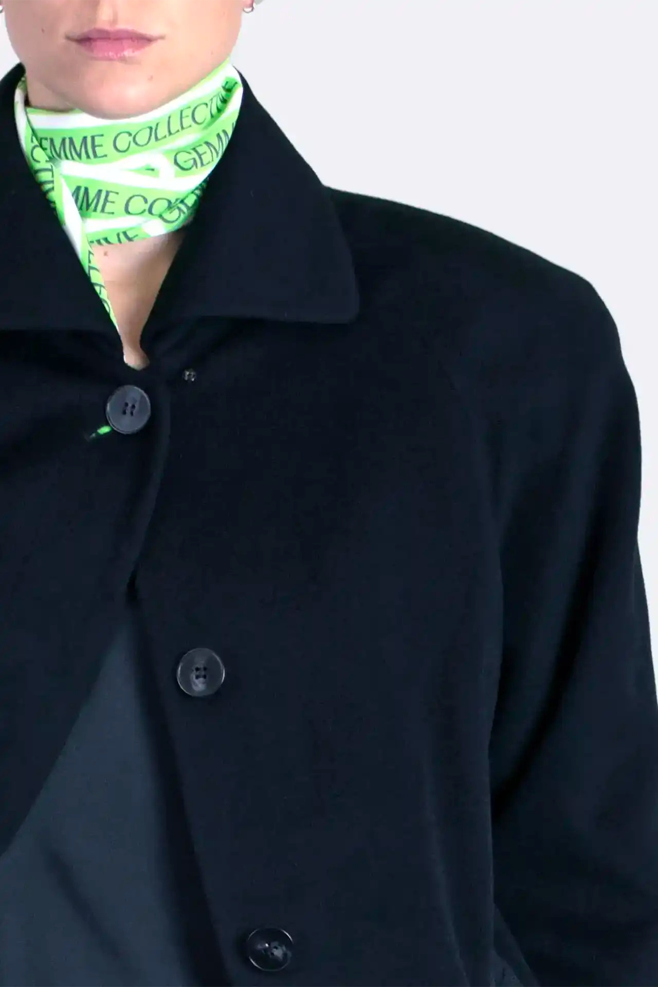 Cashmere Coat Sharp Long- black