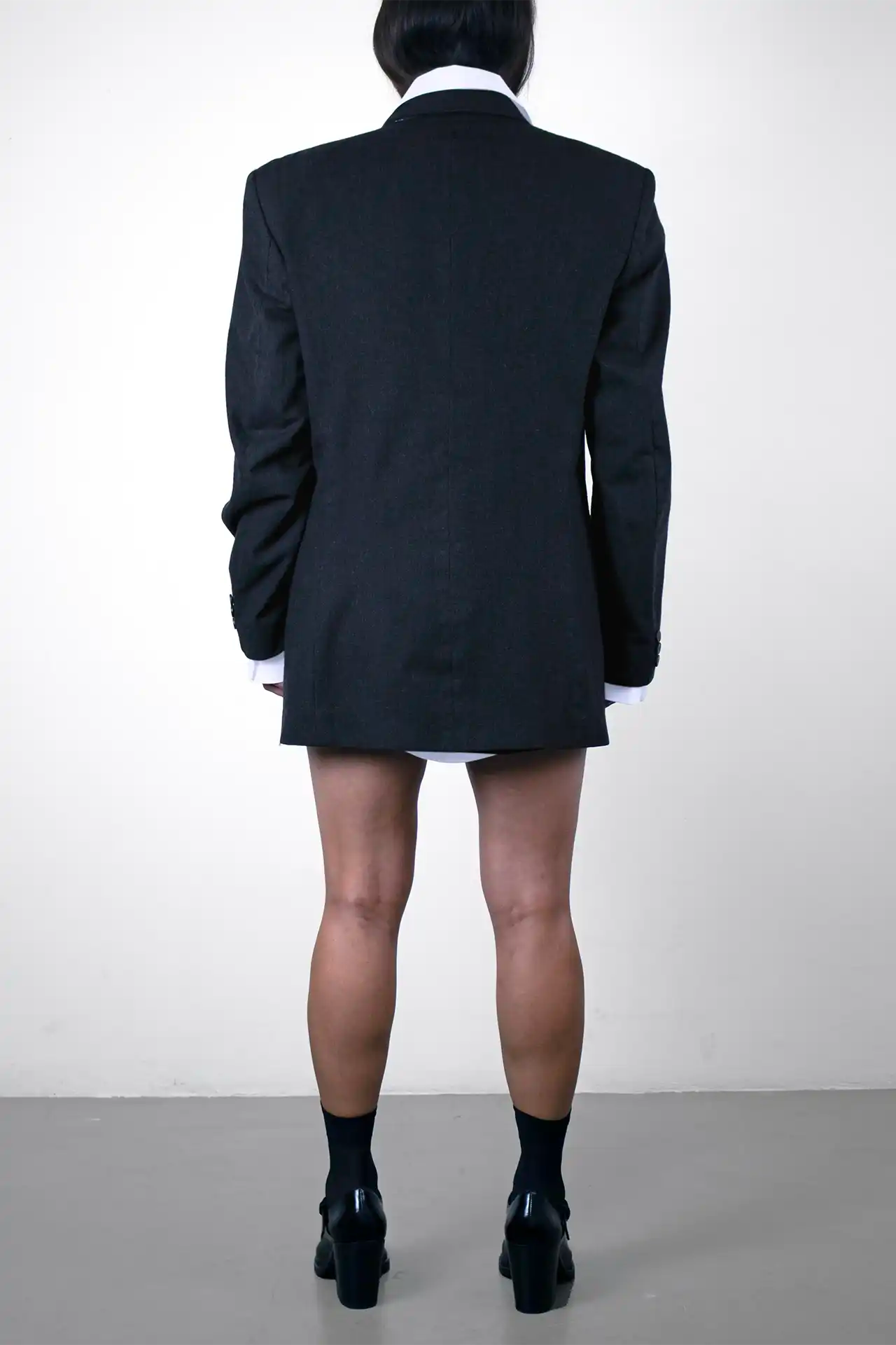 Double Breasted Blazer- dark grey