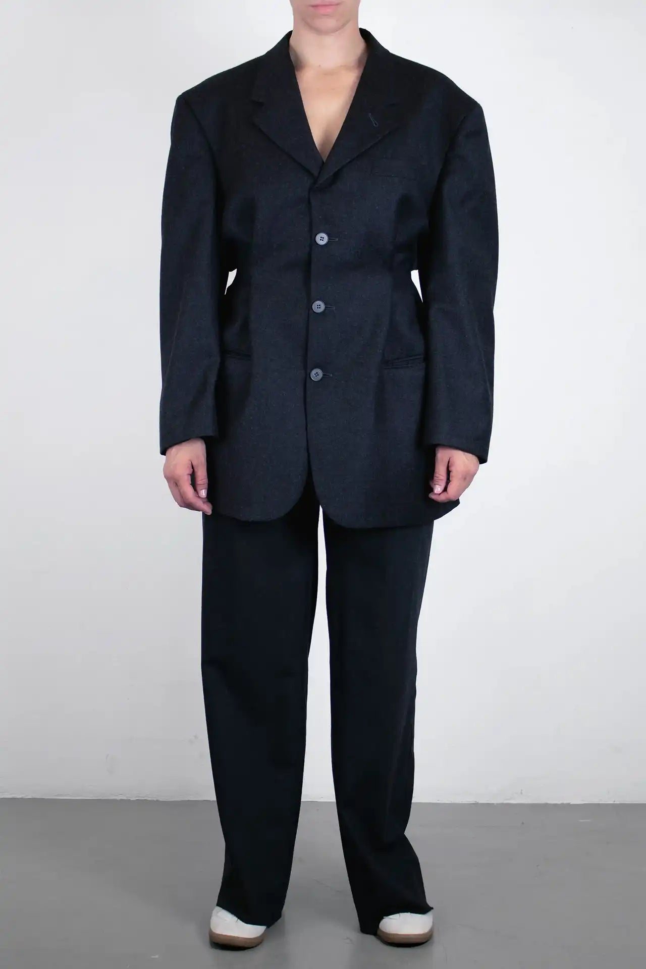 Hourglass Blazer Wool- dark grey