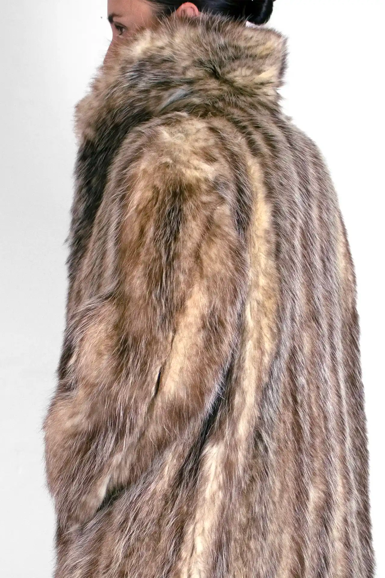 Fur Coat Long- brown