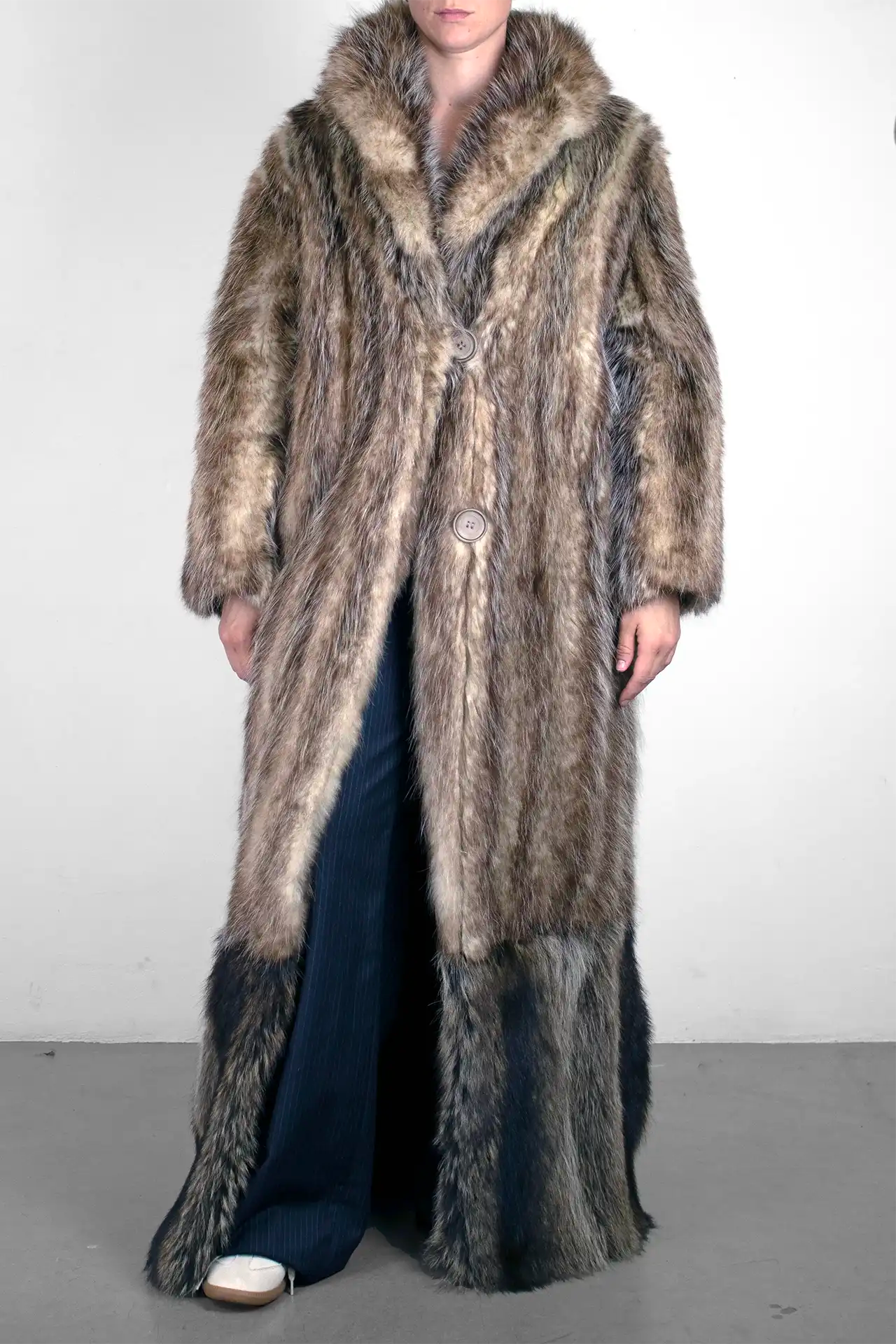 Fur Coat Long- brown