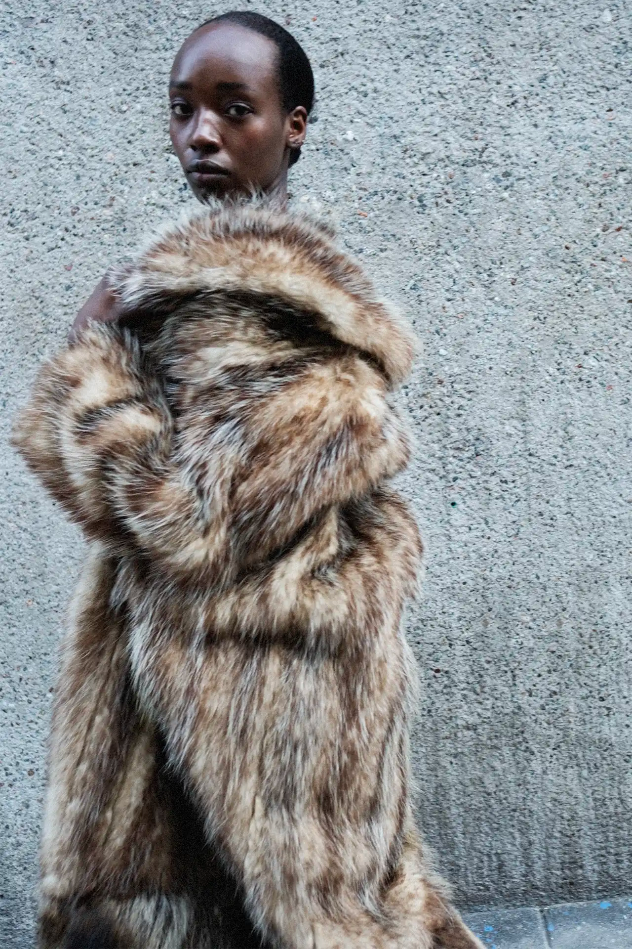 Full length fur outlet coat