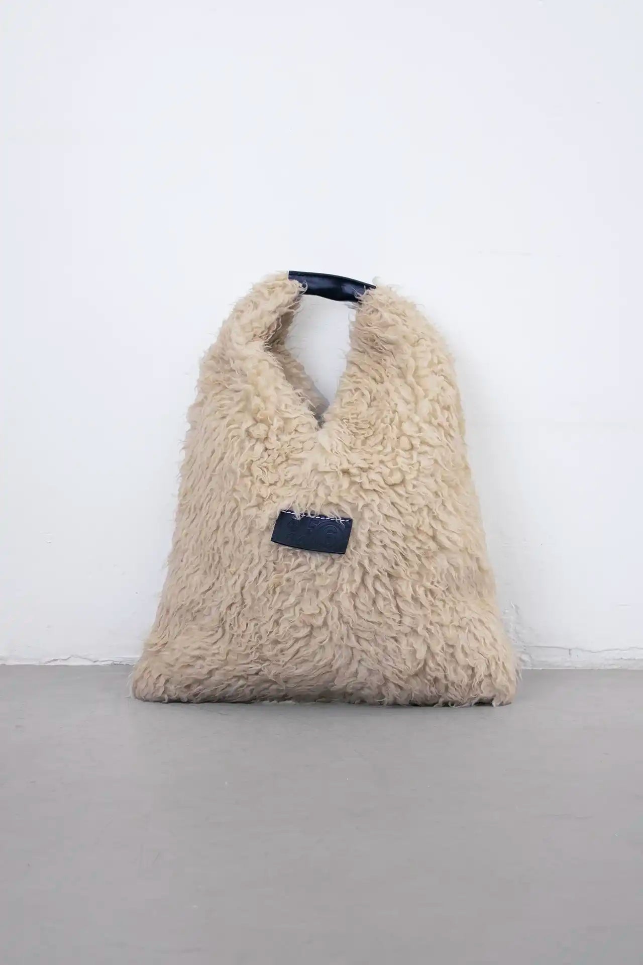 Margiela MM Fur Tote- Off white