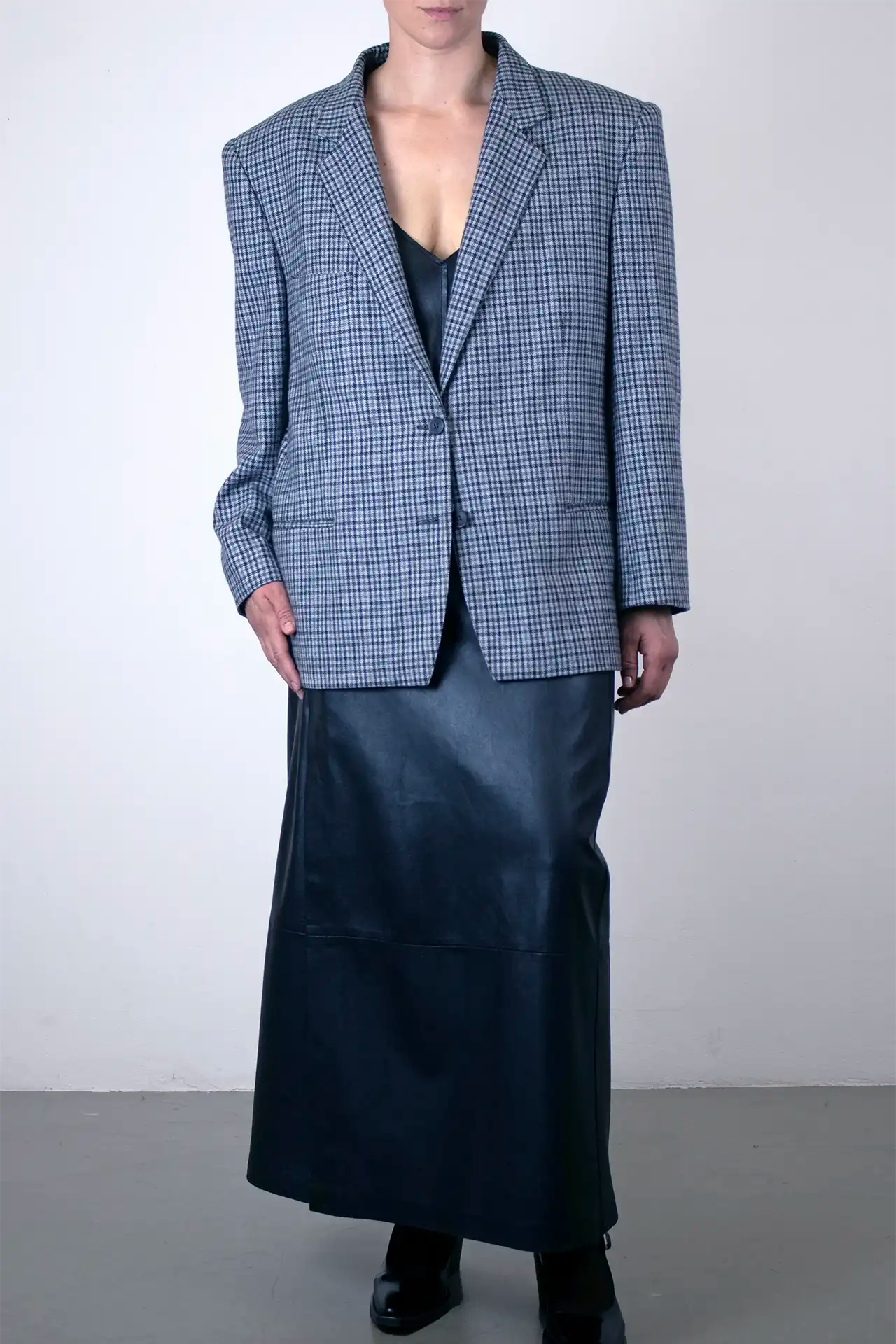 Regular Blazer Heavy Wool - Grey check