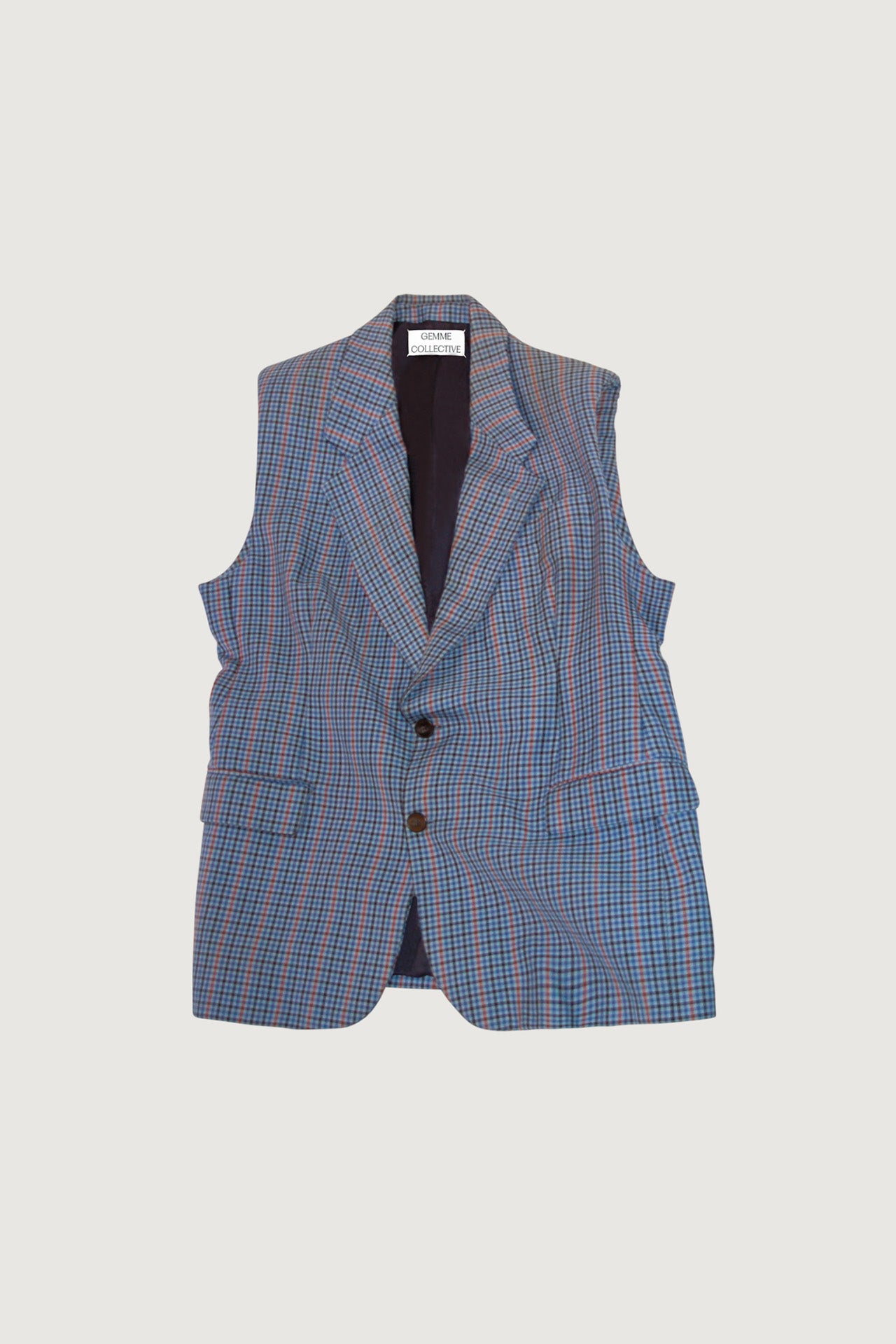 Vest -blue check